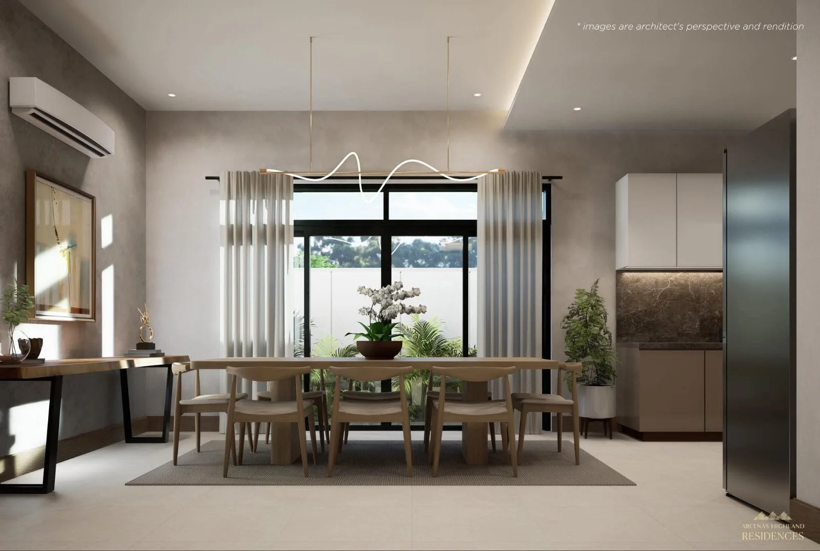 Arcenas Highland Residences dining area perspective