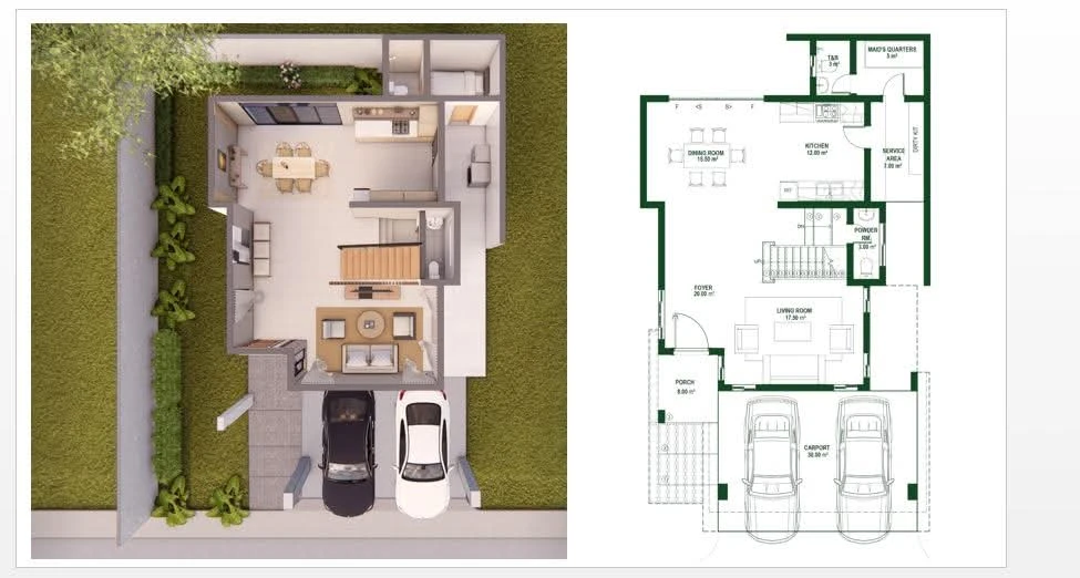 Arcenas Highland Residences supplied first-floor plan reference