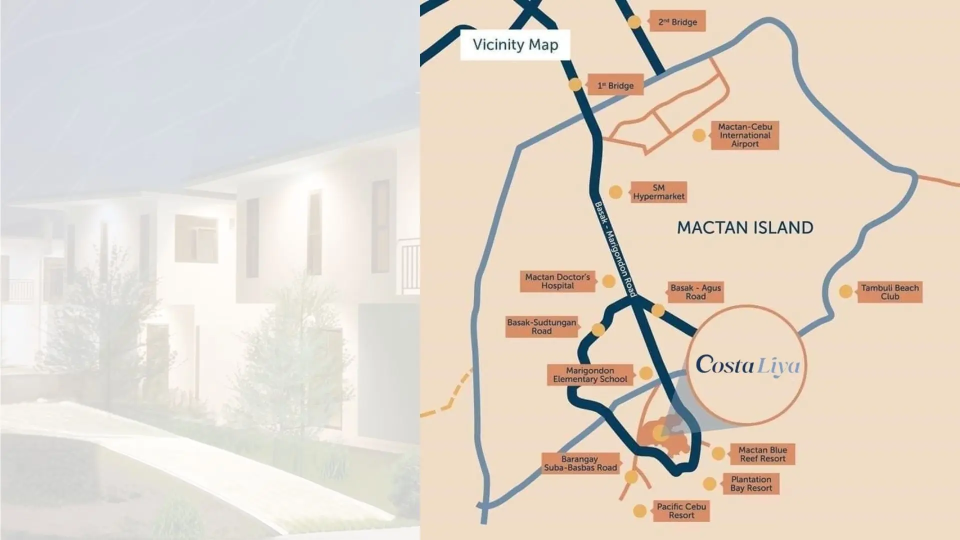 Costa Liya vicinity map in Subabasbas, Lapu-Lapu City