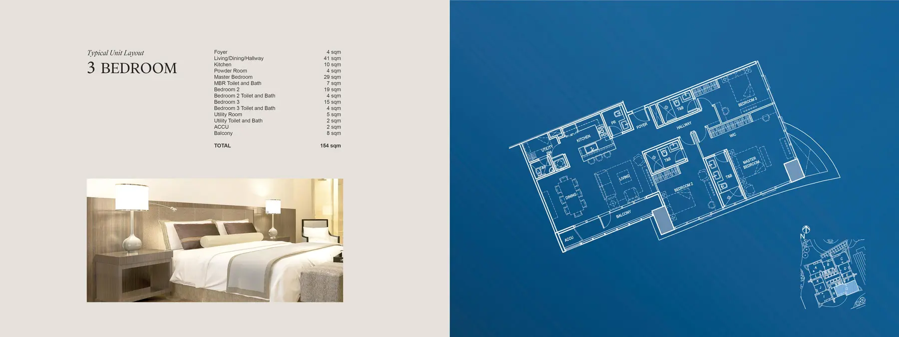 2 Bedroom floor plan at Lincoln at IPI Center