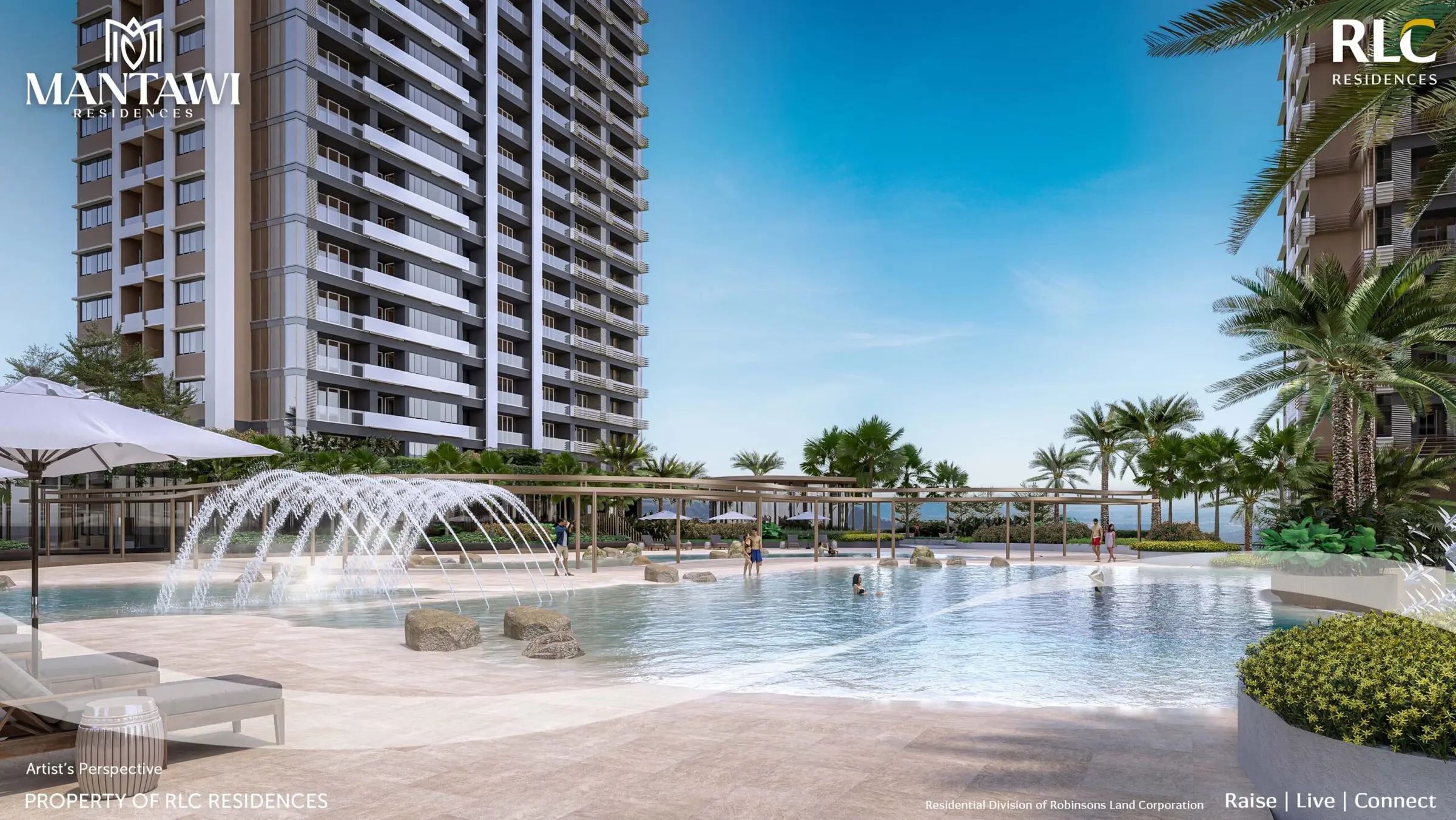 Mantawi Residences Adult Pool architect perspective