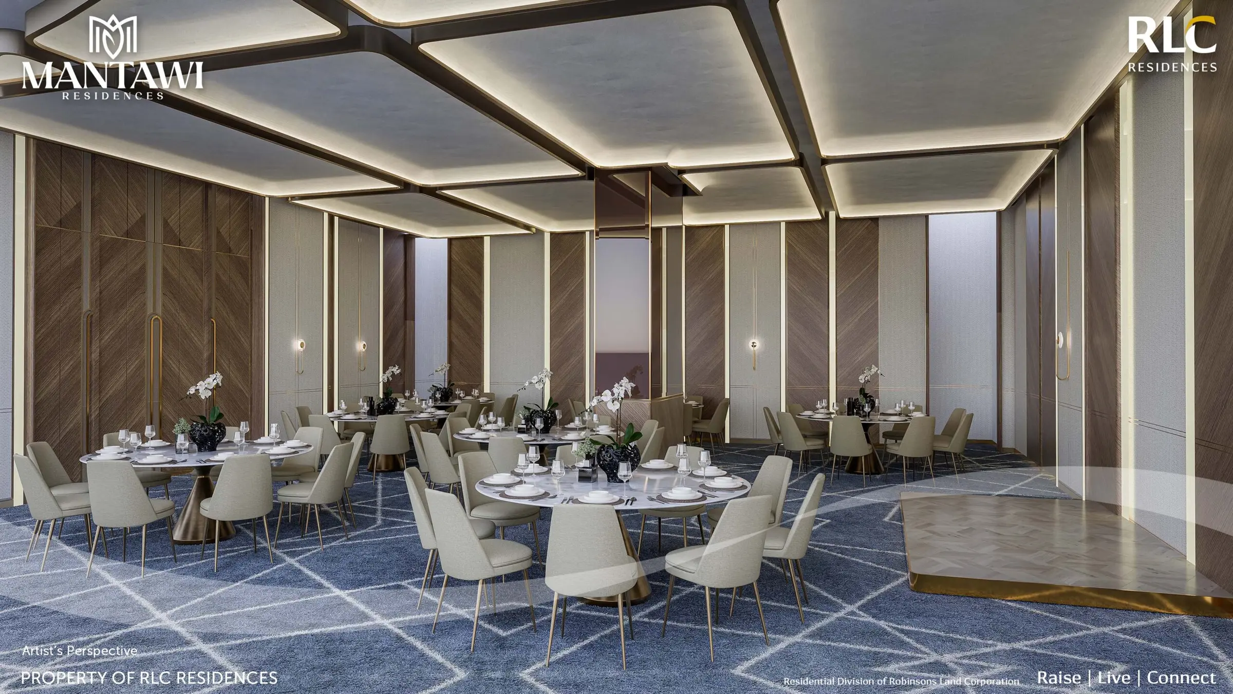 Mantawi Residences Function Room architect perspective