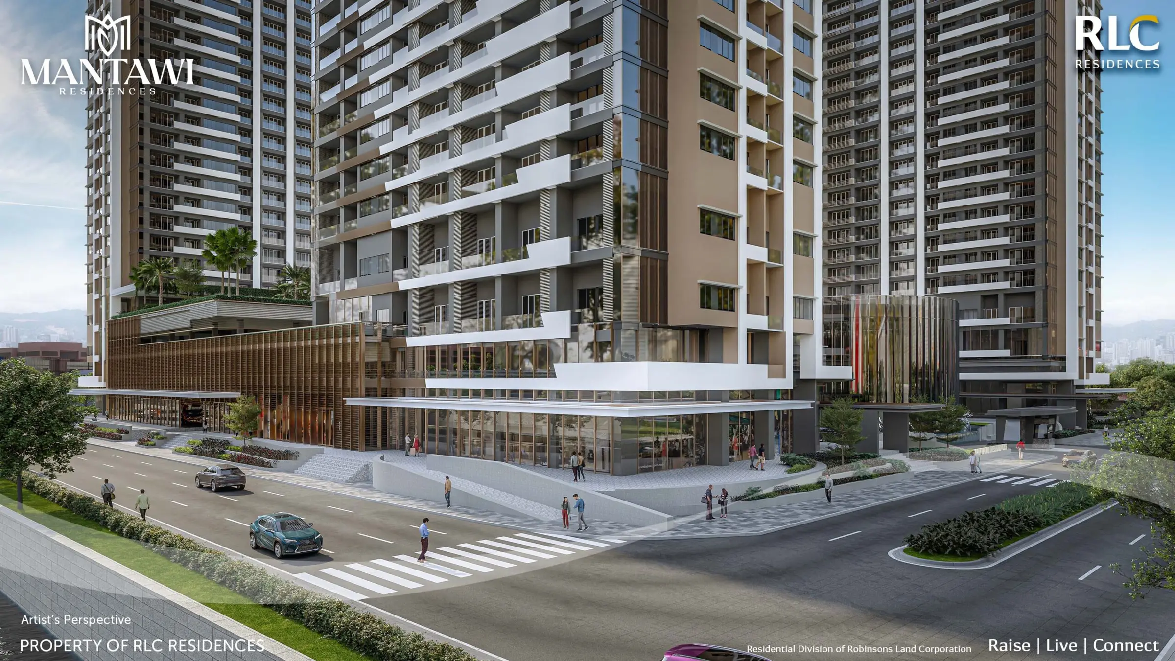 Mantawi Residences Retail Area - Zuellig Side architect perspective