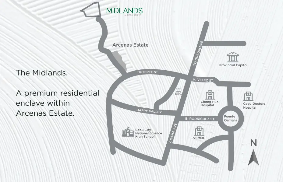 Midlands at Casa Rosita location map
