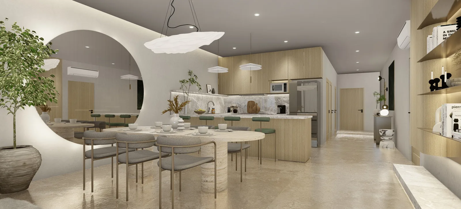 3-Bedroom Villa at The Rise at Monterrazas — Main kitchen and dining
