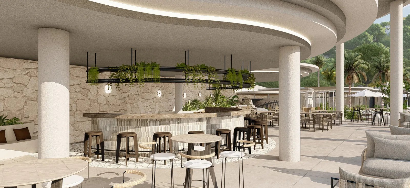 The Rise at Monterrazas — Pool bar lounge